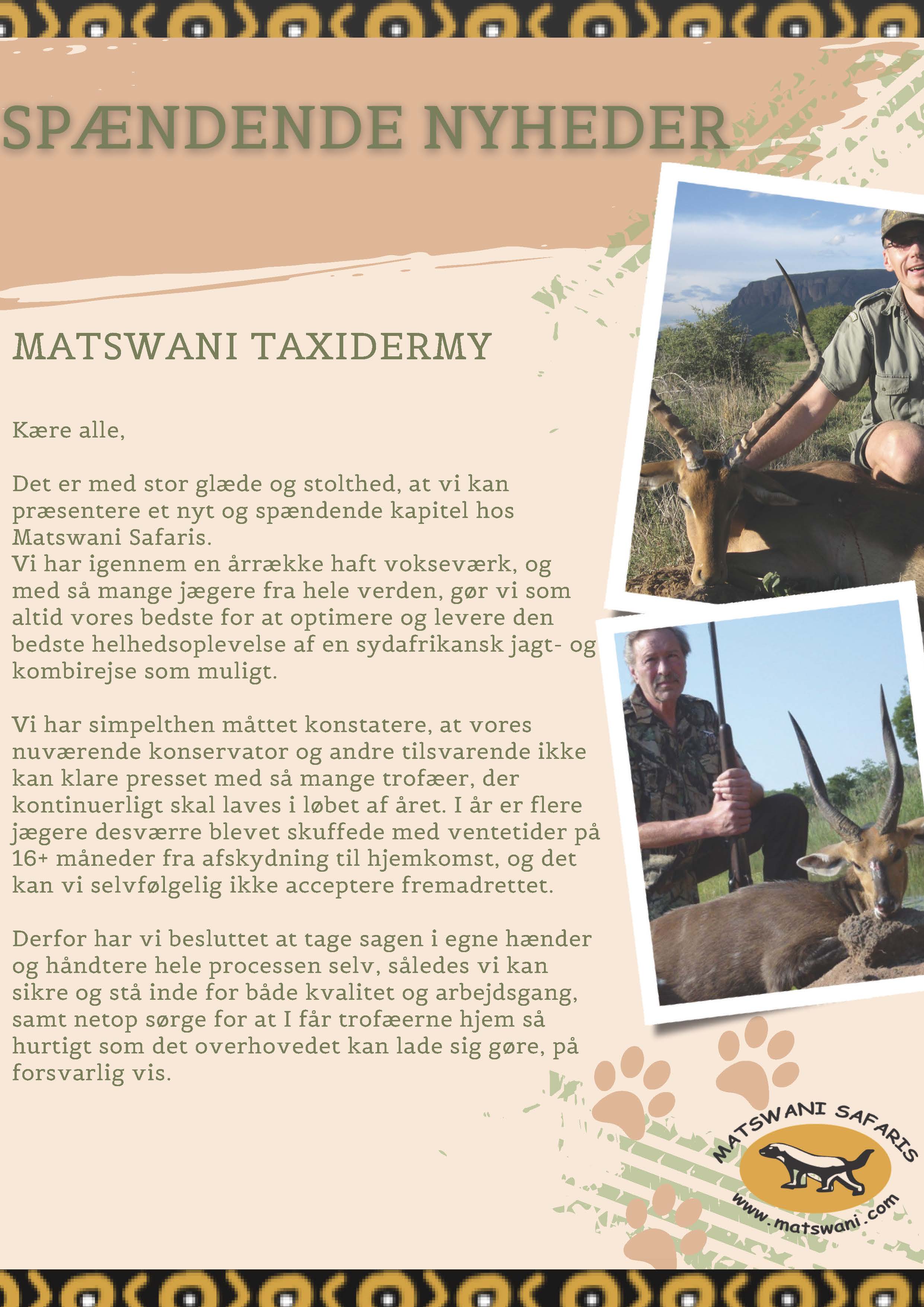 Matswani Safaris Taxidermy Side 1